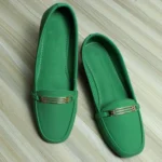 Grill buckle Matt Suede Loafer (Vibrant Green)