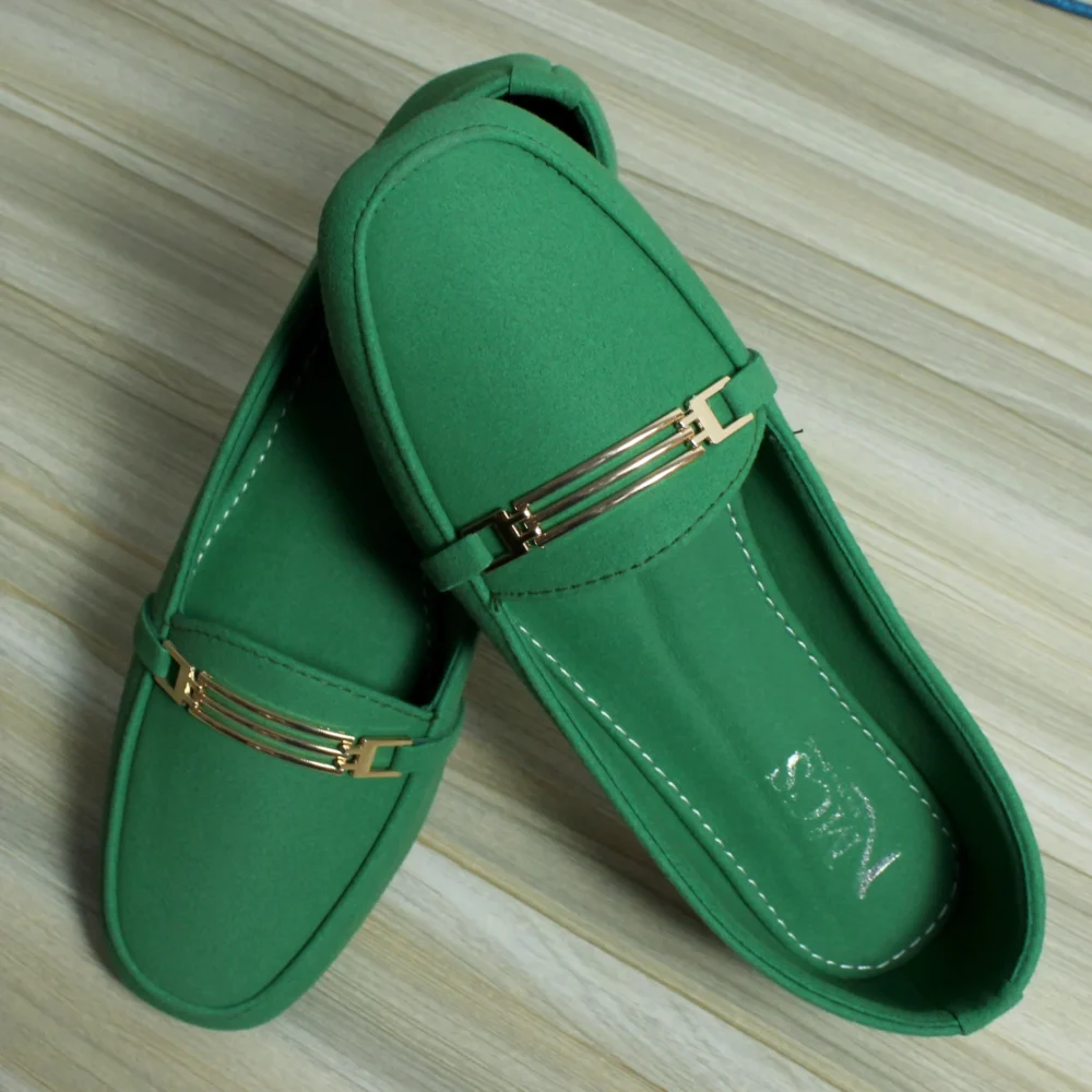 Grill buckle Matt Suede Loafer (Vibrant Green)