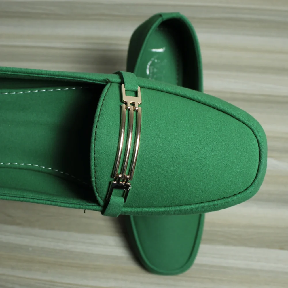 Grill buckle Matt Suede Loafer (Vibrant Green)