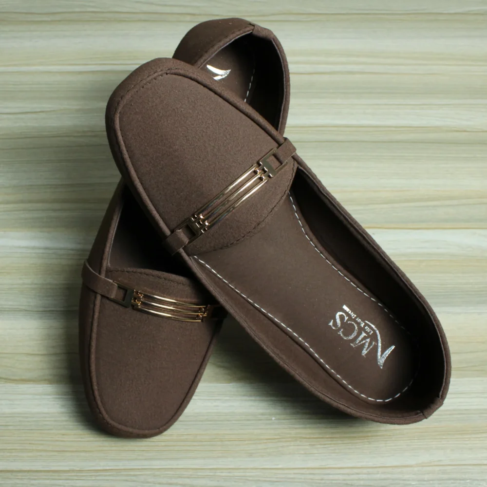 Grill buckle Matt Suede Loafer (Chocolate Brown)