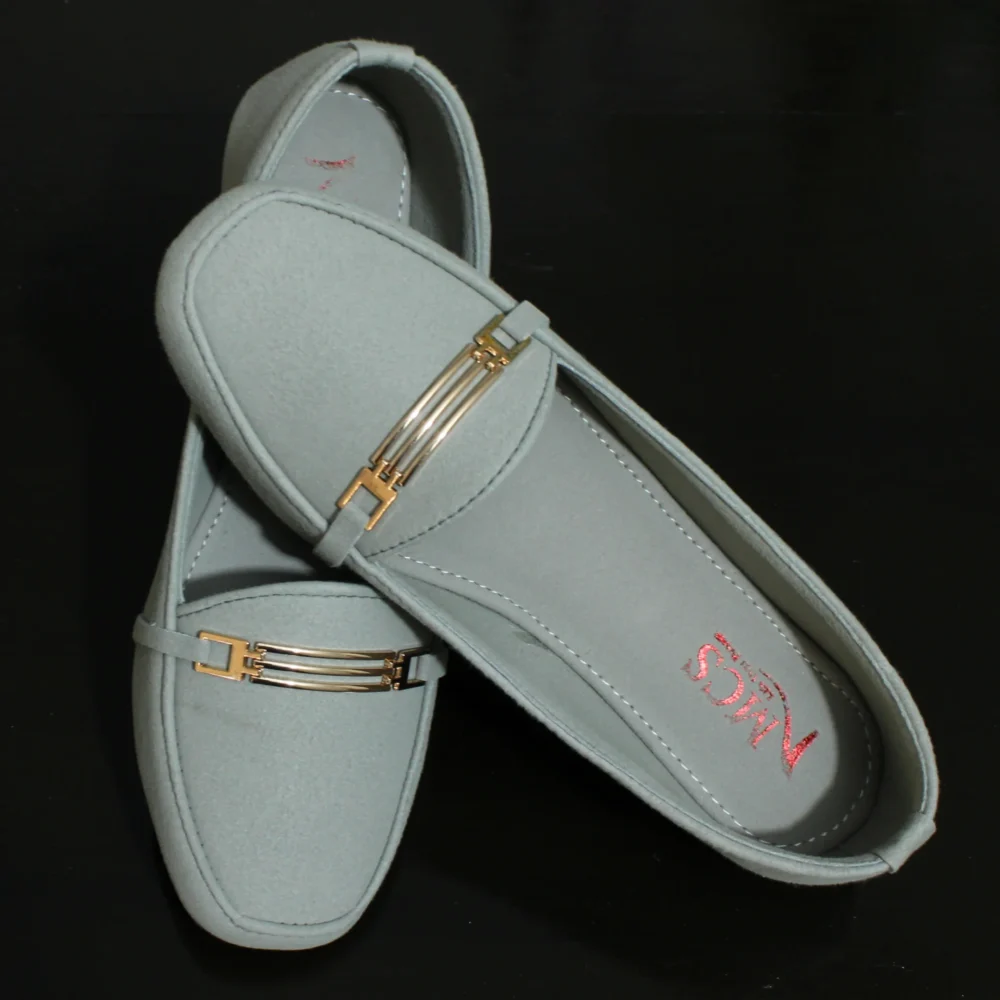 Grill buckle Matt Suede Loafer (Light Grey)