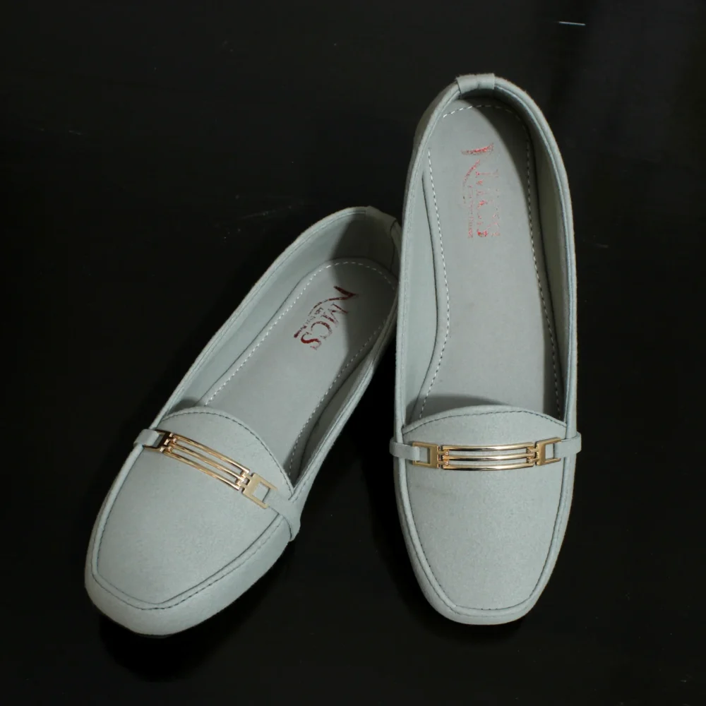 Grill buckle Matt Suede Loafer (Light Grey)