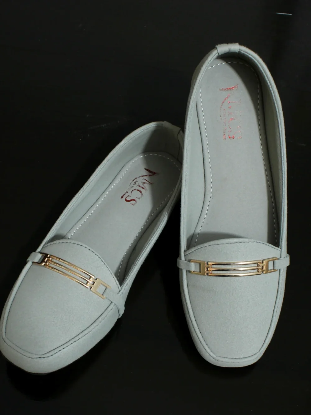 Grill buckle Matt Suede Loafer (Light Grey)
