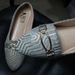 Streamy Gold Pumps (Dust Grey)