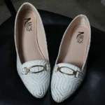 Streamy Gold Pumps (Pearl White)