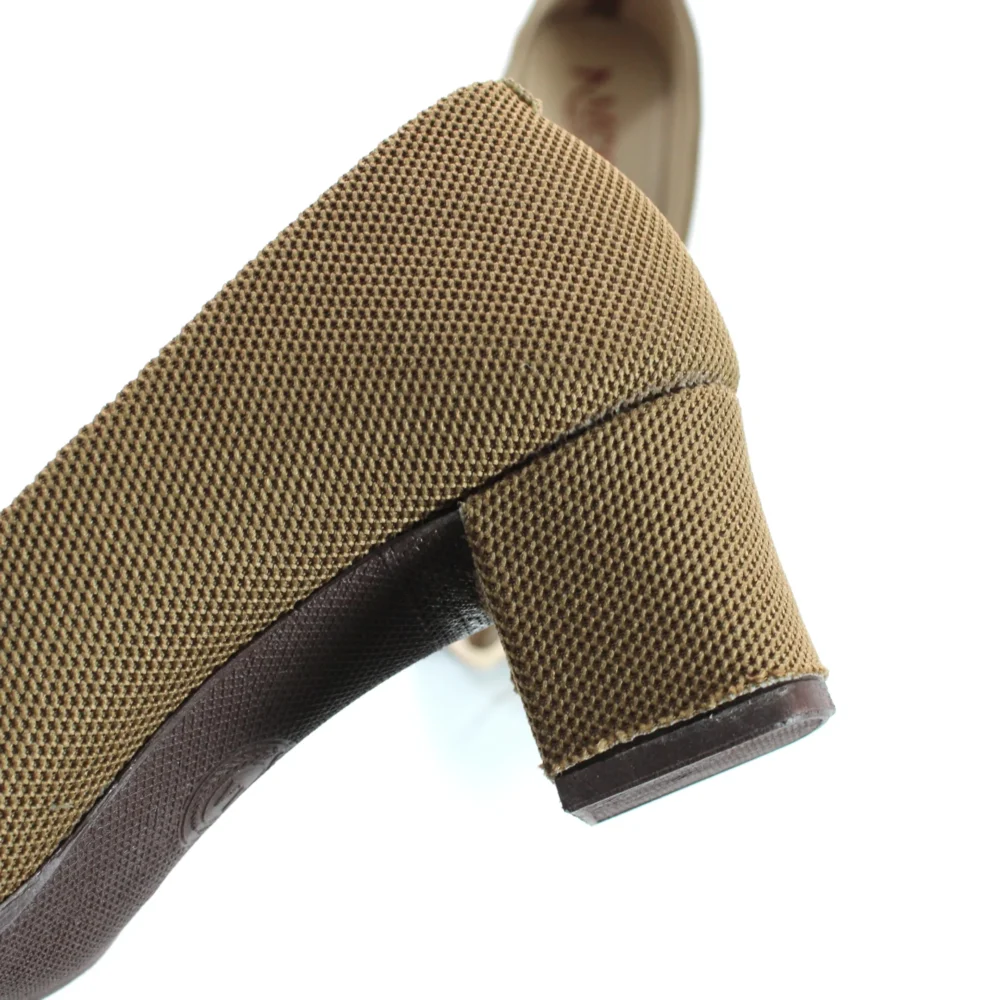 Jute Metal Toe Tip Court Shoe (Coffee Brown)