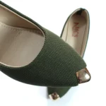 Jute Metal Toe Tip Court Shoe (Army Green)