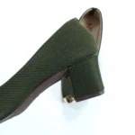 Jute Metal Toe Tip Court Shoe (Army Green)