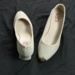 Jute Metal Toe Tip Court Shoe (Beige)