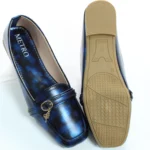 Blue Black Lock Key Buckel Loafer