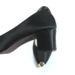 Jute Metal Toe Tip Court Shoe (Black)