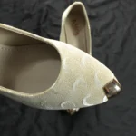 Moon Glitter Dust Court Shoe Metal Toe (Cream)