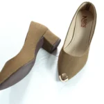 Jute Metal Toe Tip Court Shoe (Coffee Brown)