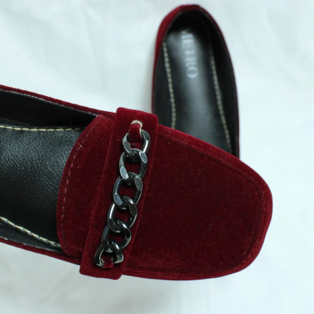 Velvet loafers Deep Maroon 278
