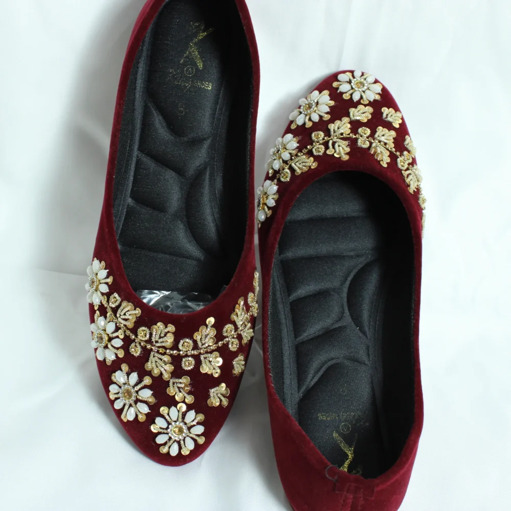 Velvet Pumps Maroon 270