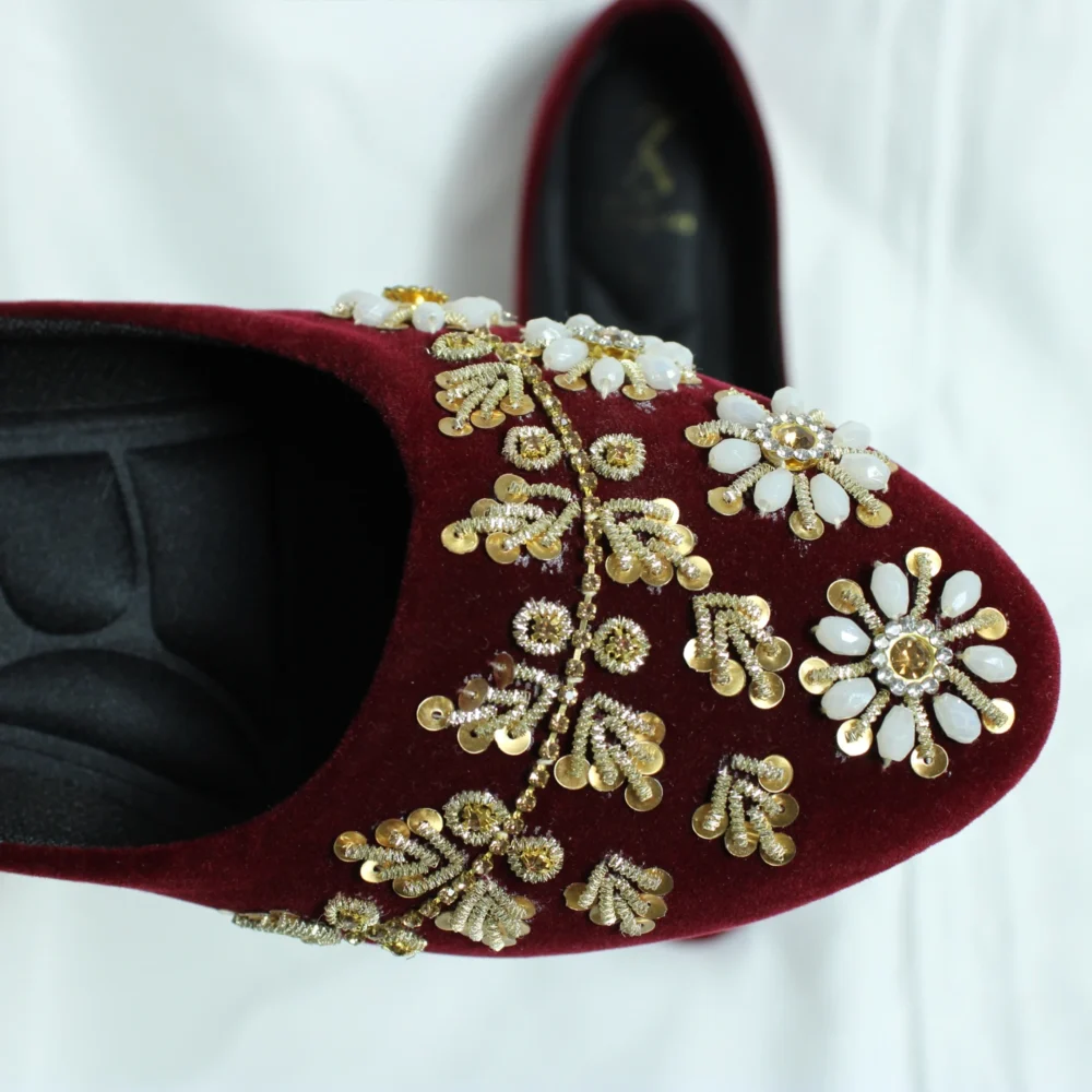 Velvet Pumps Maroon 270