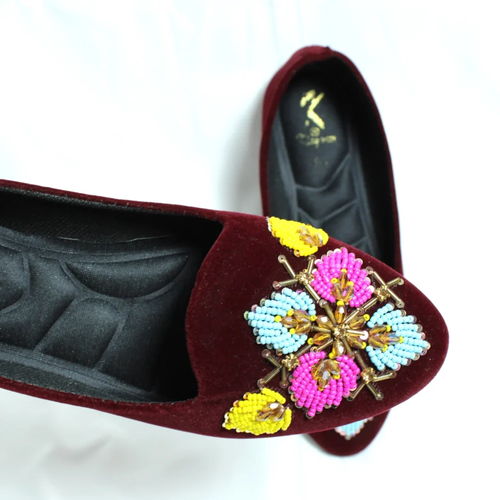 Velvet Pumps Deep Maroon 275