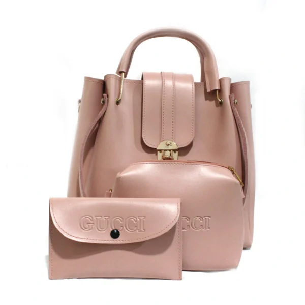 3 Piece Rexene Handbag (Pooh Pink)