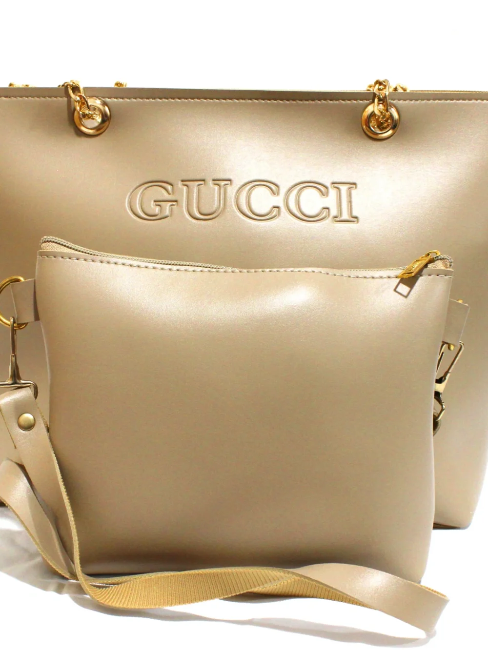 2 Piece Branded Bag (Beige)