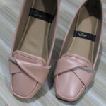 Shine Stripe Bow Loafer Tea Pink 25328