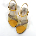 Mesh Glass Heel Mustard Article # 25433