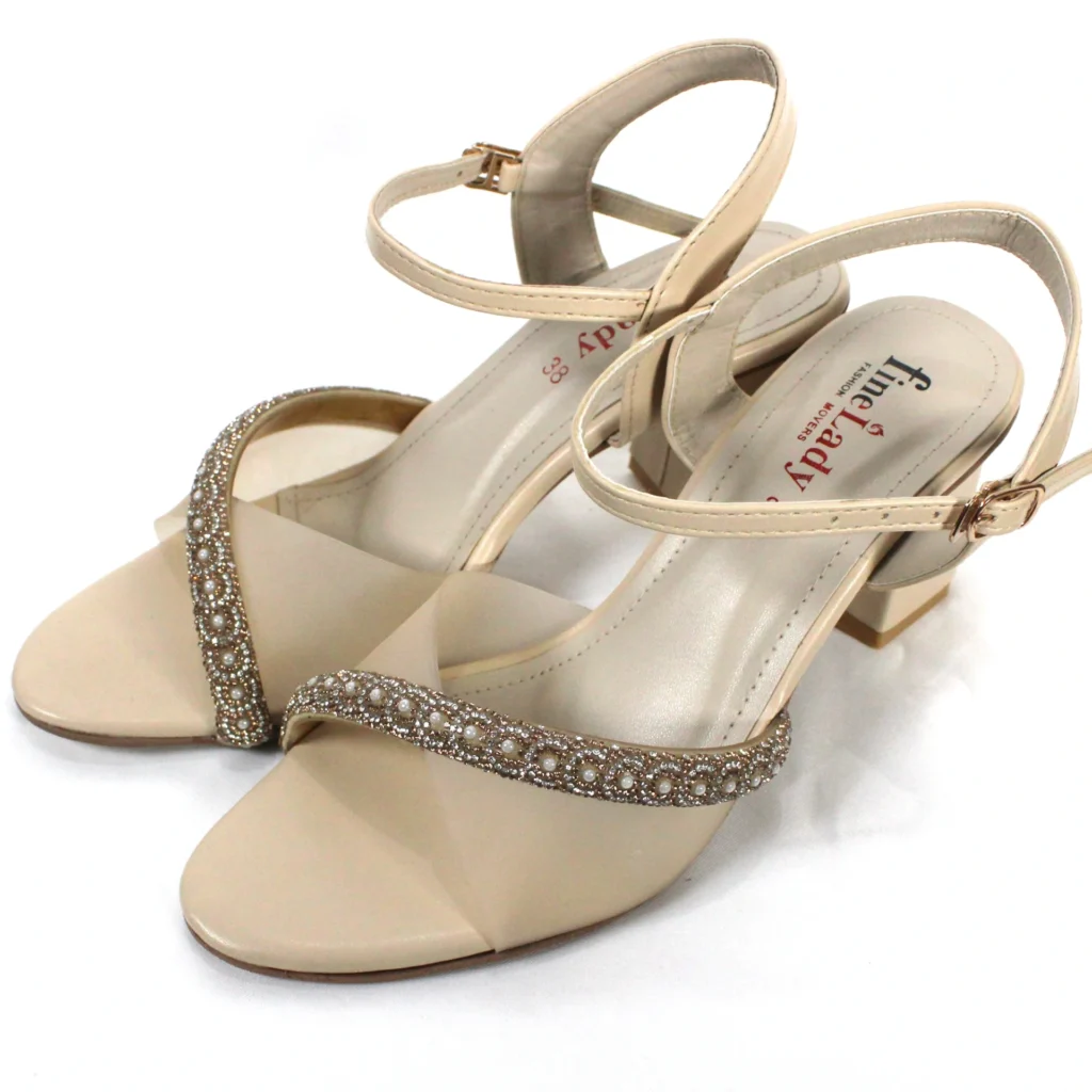Mesh Glass Heel Beige Article # 25434
