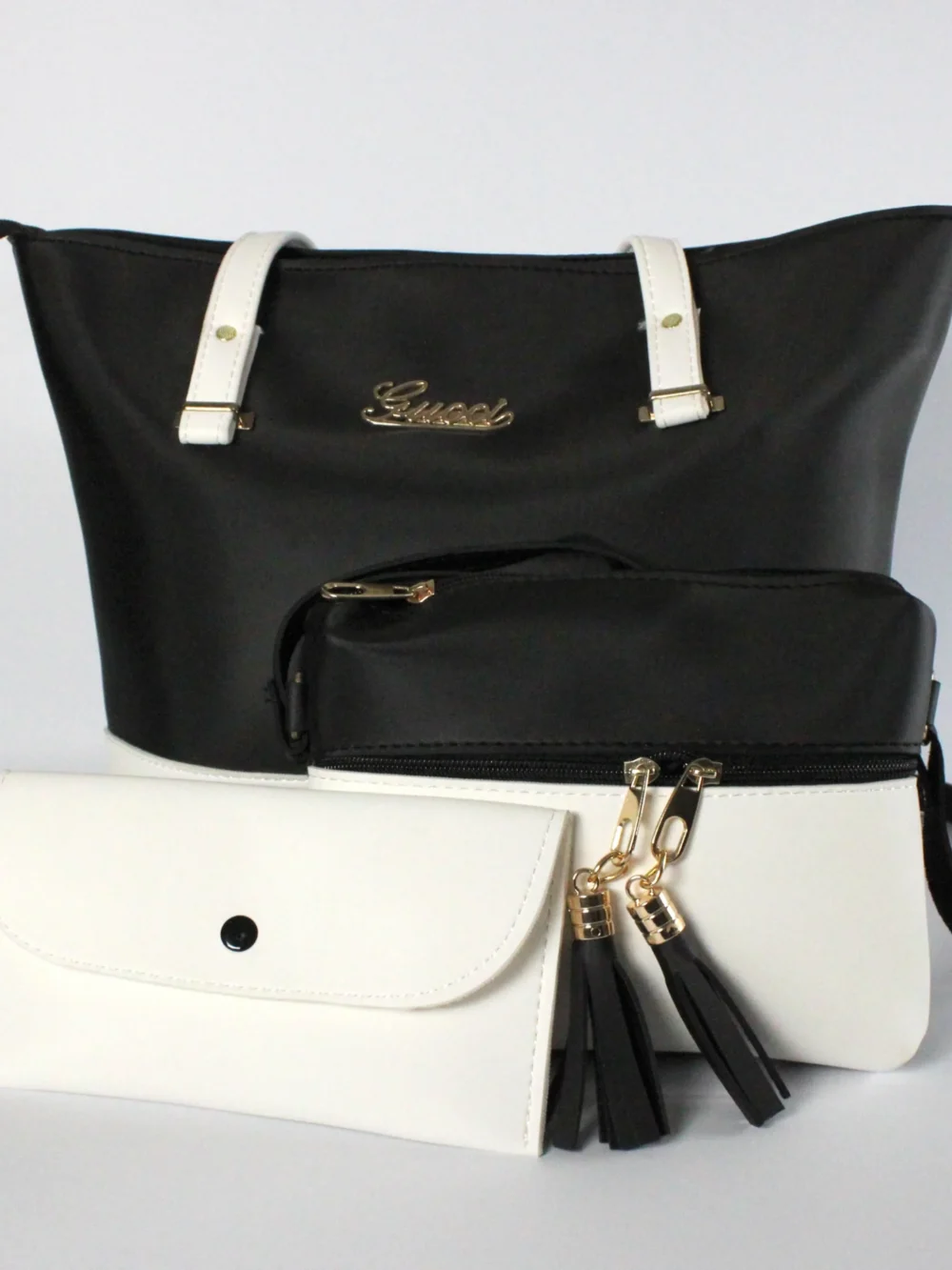 3 Piece, Dual tone Handbag