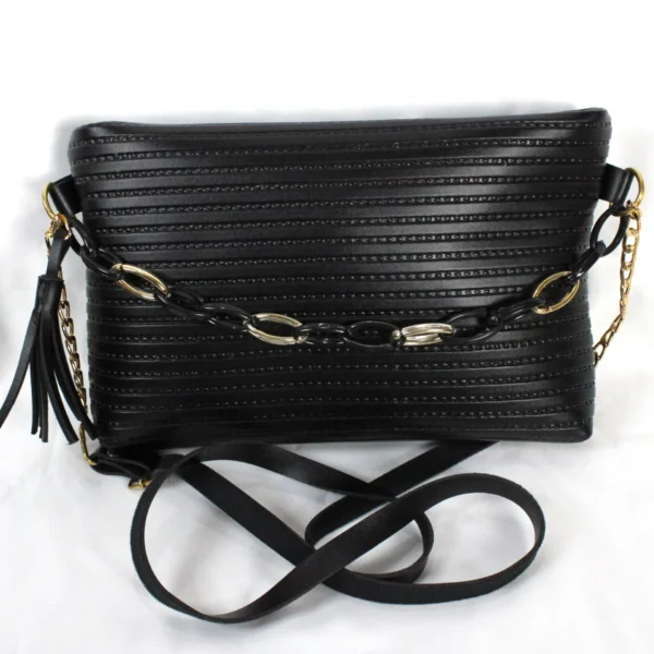 Embossed Dotted Lines Cross Body Bag
