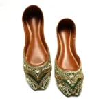 Black with Golden Embroidered khussa