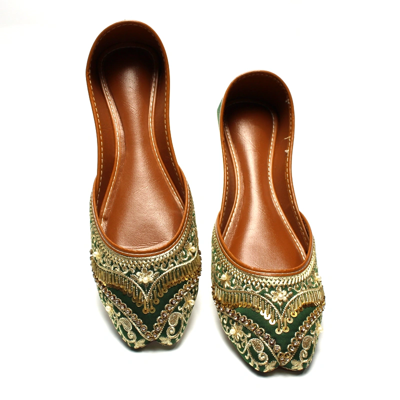 Black with Golden Embroidered khussa