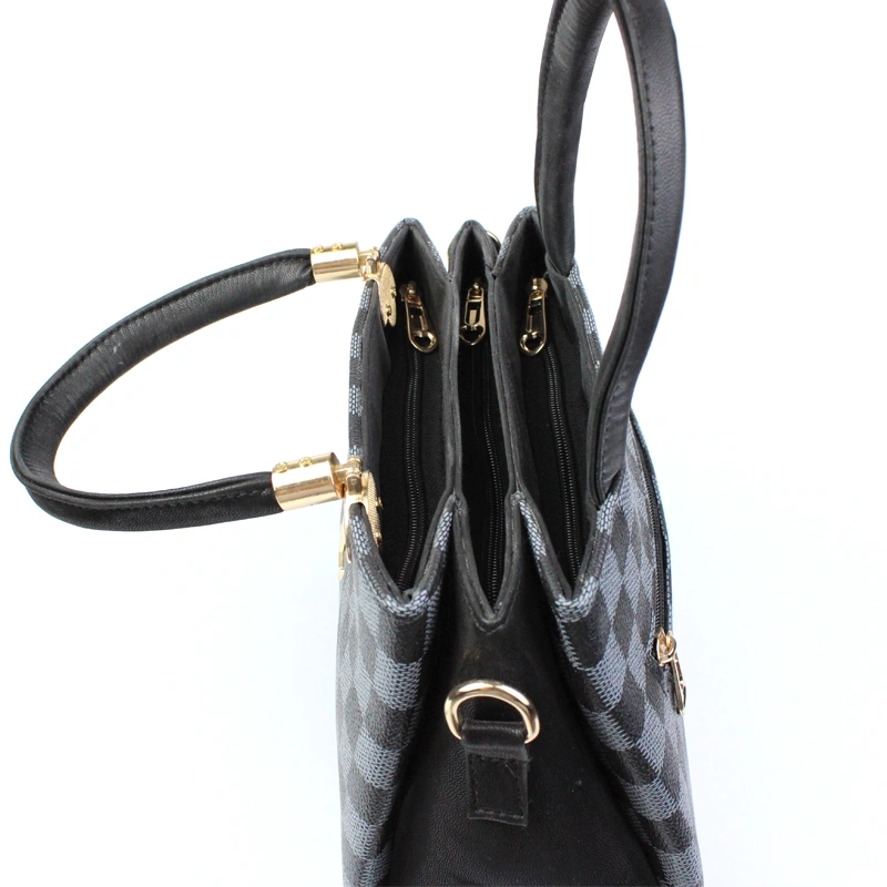 Branded LV Handbag with block design ( Black and Grey )