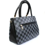 Branded LV Handbag with block design ( Black and Grey )