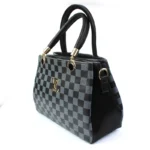 Branded LV Handbag with block design ( Black and Grey )
