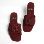 Faded Mesh Bow Slide