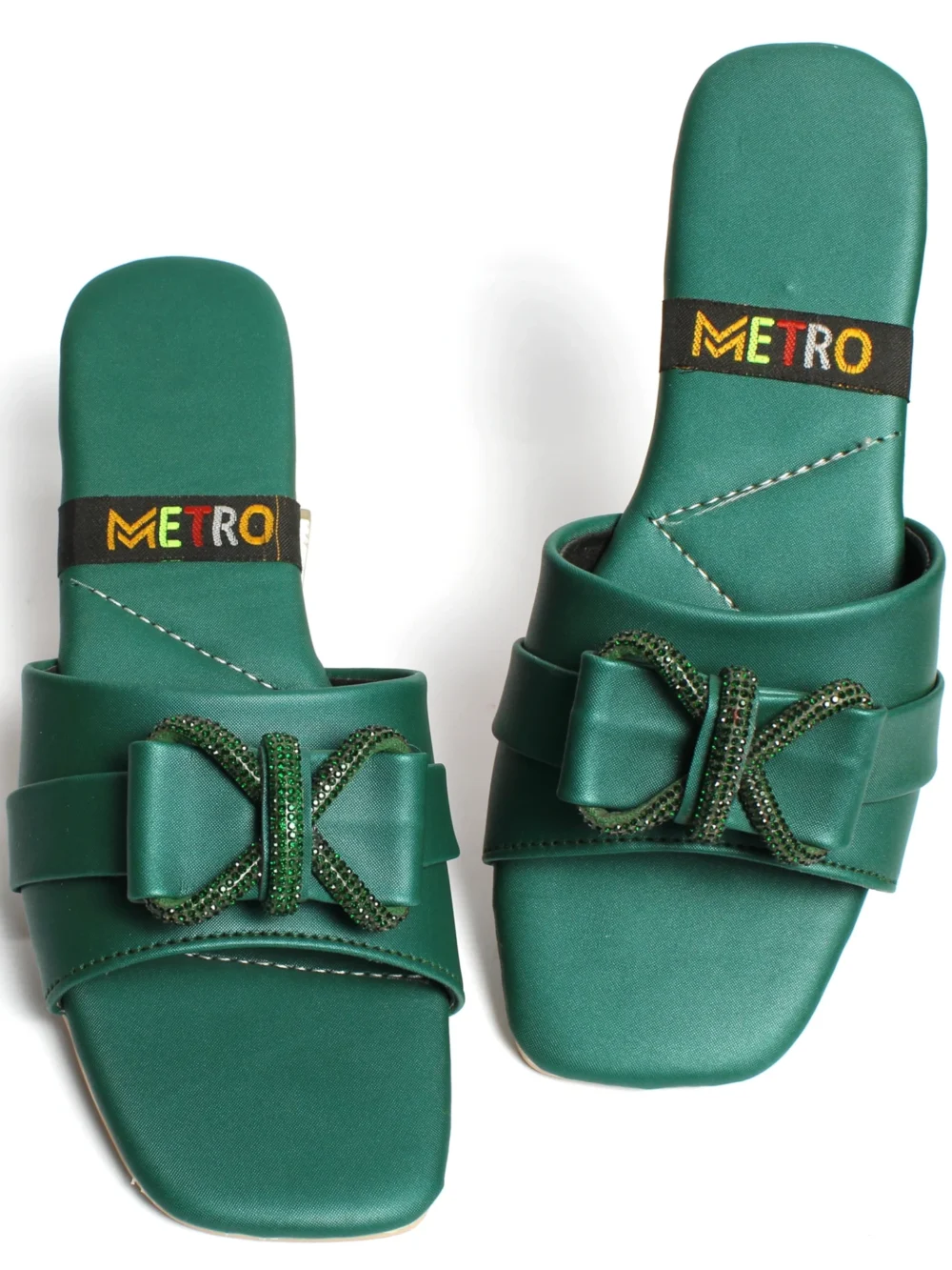 Faded Mesh Bow Slide