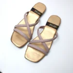 Glitter Mesh Stripes TPR slide