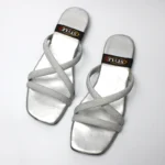 Glitter Mesh Stripes TPR slide