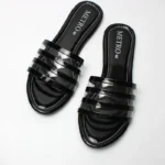Transparent Stripe Flat Slipper