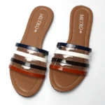 Transparent Stripe Flat Slipper