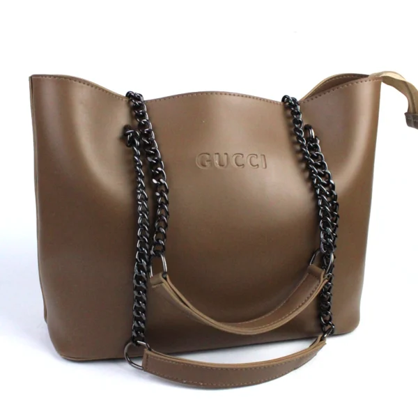 Branded Shiny Silky Handbag with chain strap