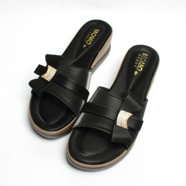 Momo Bow Wedge (Twin Color Sole)