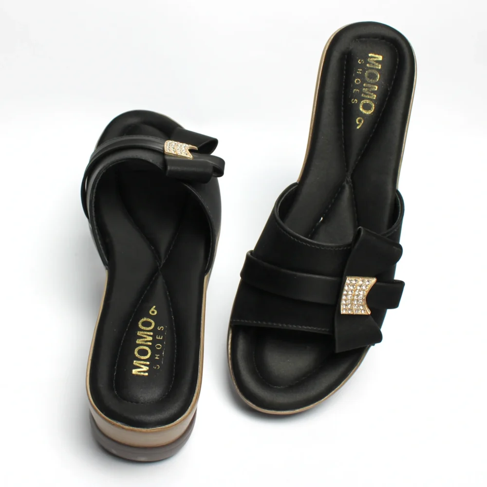 Momo Bow Wedge (Twin Color Sole)
