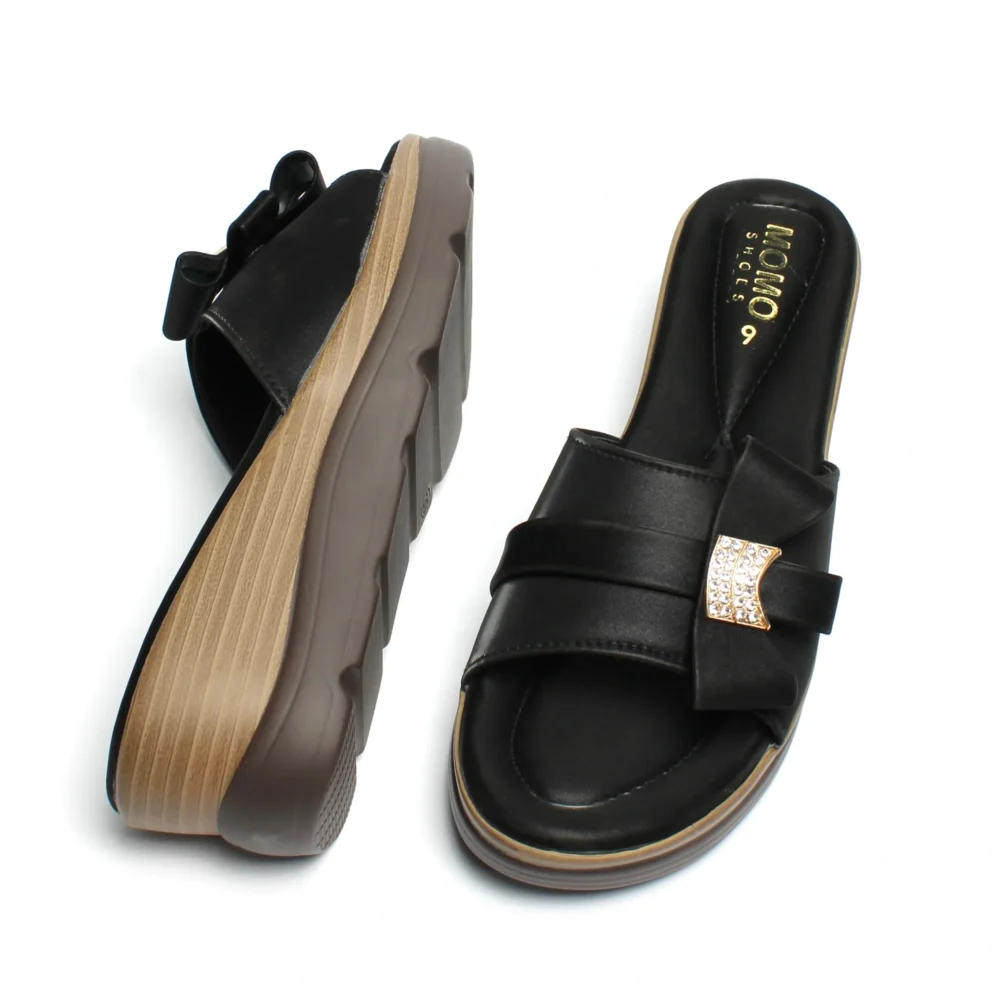 Momo Bow Wedge (Twin Color Sole)