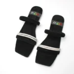 Mesh Velvet Slide