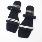 Mesh Velvet Slide