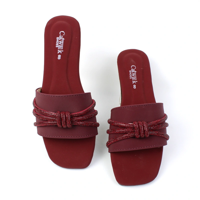 MESH Strap Slipper With GEL Sole ( Red )