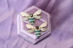 Dainty Bee Stud Earrings • Multi-Colored Earrings