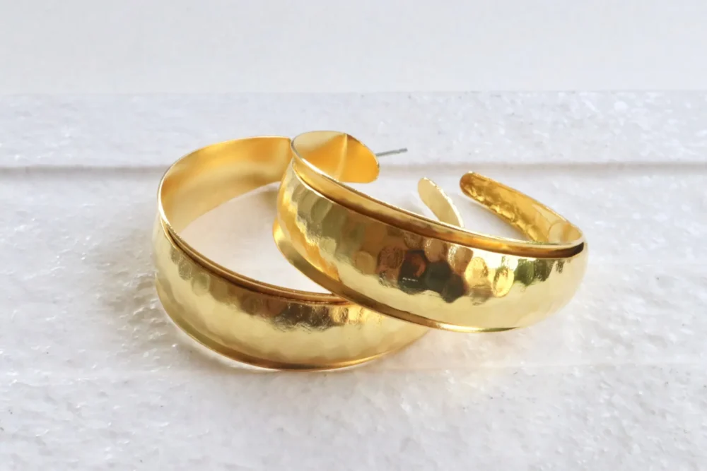 Itaor GP Sterling Silver Hammered Cuff Bracelet
