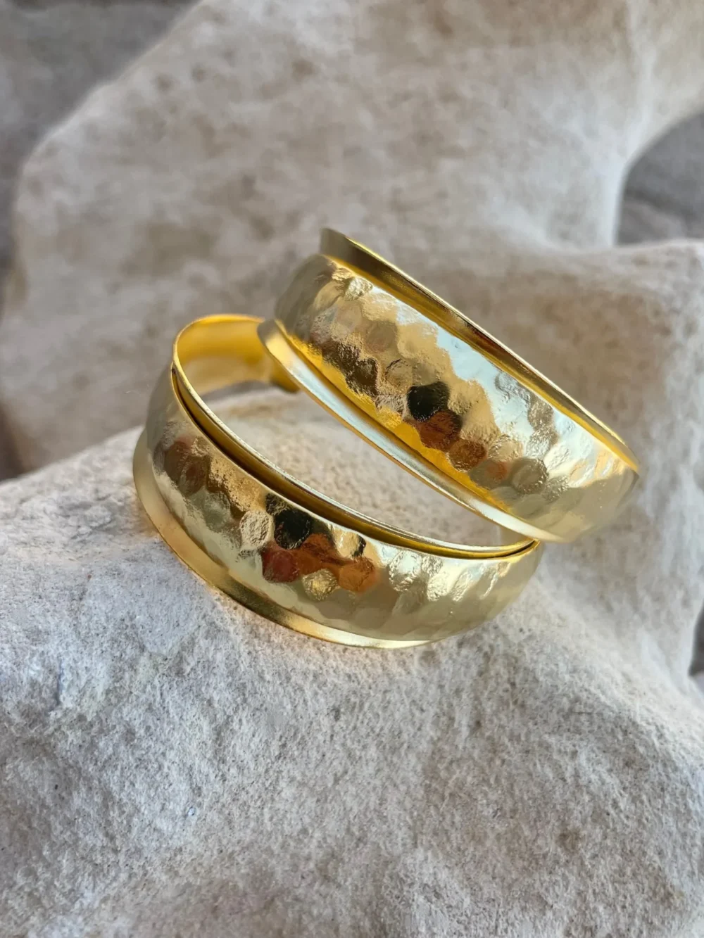 Itaor GP Sterling Silver Hammered Cuff Bracelet