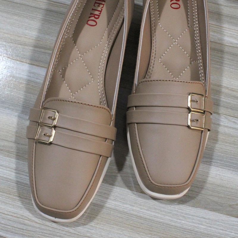Classic Double-Buckle Loafers for Women